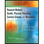 Essentials of Research Methods in Health, Physical Education, Exercise Science, and Recreation