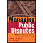 Managing Public Disputes (Paperback)