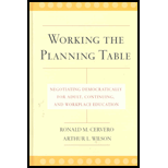 Working the Planning Table : Negotiating Democratically for Adult, Continuing, and Workplace Education