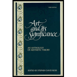 Art and Its Significance: Anthology of Aesthetic Theory