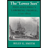 Lower Sort : Philadelphia's Laboring People, 1750-1800