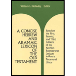 Concise Hebrew and Aramaic Lexicon of the Old Testament