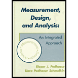 Measurement, Design, and Analysis: An Integrated Approach - Student Edition