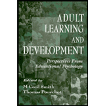Adult Learning and Development : Perspectives from Educational Psychology