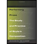 Performing Prose: Study and Practice of Style in Composition