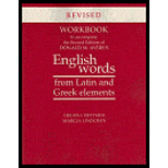 English Words From Latin and Greek Elements - Workbook