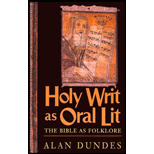 Holy Writ as Oral Lit : The Bible as Folklore