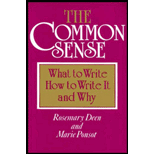 Common Sense: What to Write, How to Write It, and Why (Paperback)