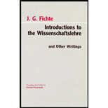 Introductions to the Wissenschaftslehre and Other Writings