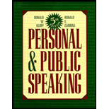 Personal and Public Speaking