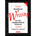 Handbook of Writing for the Mathematical Sciences