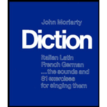 Diction: Italian, Latin, French, German...the Sounds and 81 Exercises for Singing Them