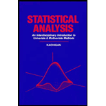 Statistical Analysis : An Interdisciplinary Introduction to Univariate and Multivariate Methods