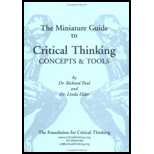 Miniature Guide to Critical Thinking-Concepts and Tools