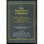 Supervisor's Guidebook: Evidence-Based Strategies for Promoting Work Quality and Enjoyment among Human Service Staff