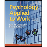 Psychology Applied to Work