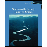 Wadsworth College Reading Series: Book 1