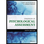 Handbook of Psychological Assessment