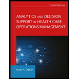 Analytics and Decision Support in Health Care Operations Management