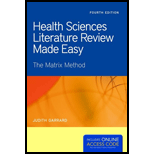 Health Sciences Literature Review Made Easy: The Matrix Method - With Access