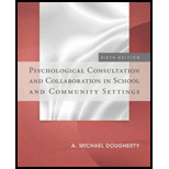Psychological Consultation and Collaboration in School and Community Settings