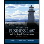 Anderson's Business Law and the Legal Environment: Standard Volume