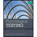 Psychological Testing: Principles, Applications, and Issues