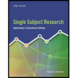 Single Subject Research: Applications in Educational Settings