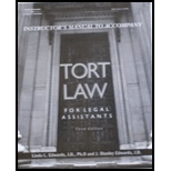 Tort Law for Legal Assistants - Study Guide