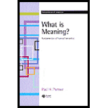What Is Meaning? : Fundamentals of Formal Semantics