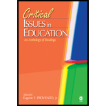 Critical Issues in Education: Anthology of Readings