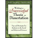 Writing a Successful Thesis or Dissertation