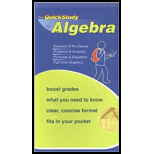 Quickstudy for Algebra Quick Reference Chart