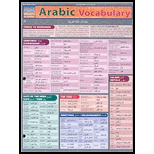 Arabic Vocabulary Quick Study Chart