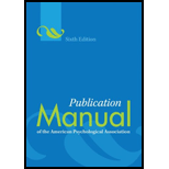 Publication Manual of the APA - American Psychological Association (1st Printing)