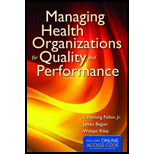 Managing Health Organizations For Quality And Performance - With Access