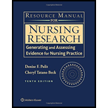 Nursing Research: Generating and Assessing Evidence for Nursing Practice - With Resource Manual