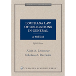 Louisiana Law of Obligations in General, A Précis, Fifth Edition