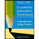 Classroom Assessment Techniques: A Handbook for College Teachers
