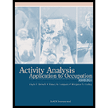 Activity Analysis: Application to Occupation