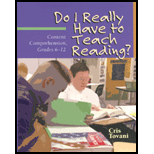 Do I Really Have to Teach Reading?