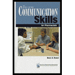Communication Skills for Pharmacists : Building Relationships, Improving Patient Care