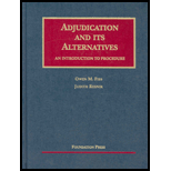 Adjudication and it's Alternatives : An Introduction to Procedure