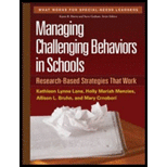 Managing Challenging Behaviors in Schools