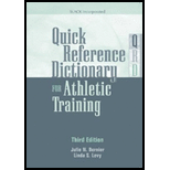 Quick Reference Dictionary for Athletic Training