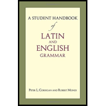 Student Handbook of Latin and English Grammar