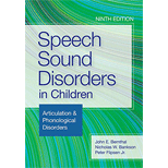 Speech Sound Disorders in Children: Articulation & Phonological Disorders