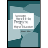 Assessing Academic Programs in Higher Education