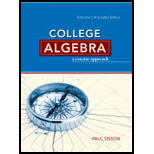 College Algebra: A Concise Approach - Package