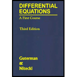 Differential Equations: First Course